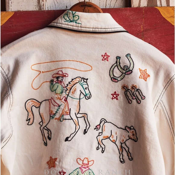 Double D Ranch Jackets & Blazers - Double d ranch jacket embroidered horses cowboys roping calves spurs RTL $495 1X